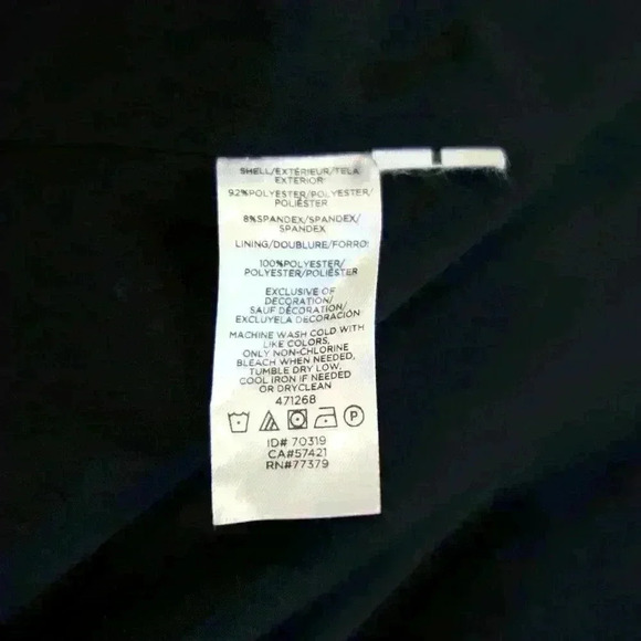 Ann Taylor Black Sleeveless Sheath Knee Length Dress Scalloped Crew Neck Size 4 - Picture 9 of 9